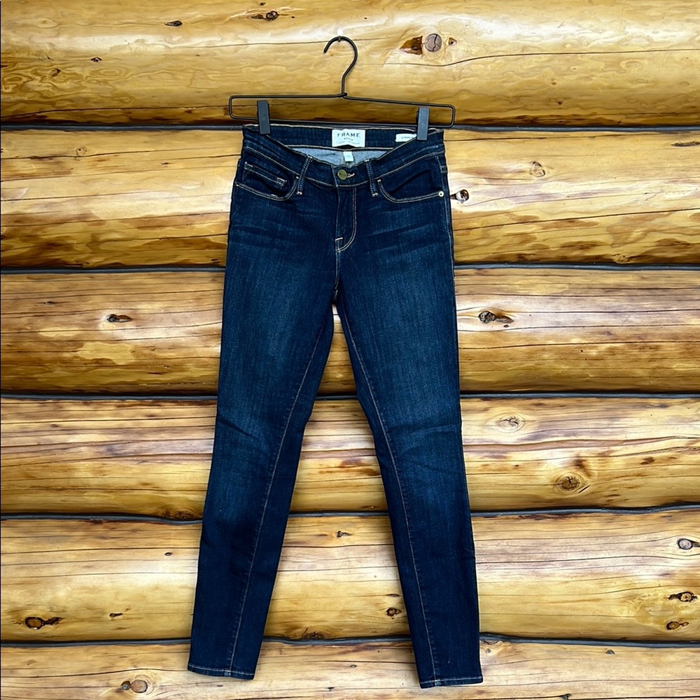 Frame Le Skinny de Jeanne Dark Blue Jeans sz 26 💙